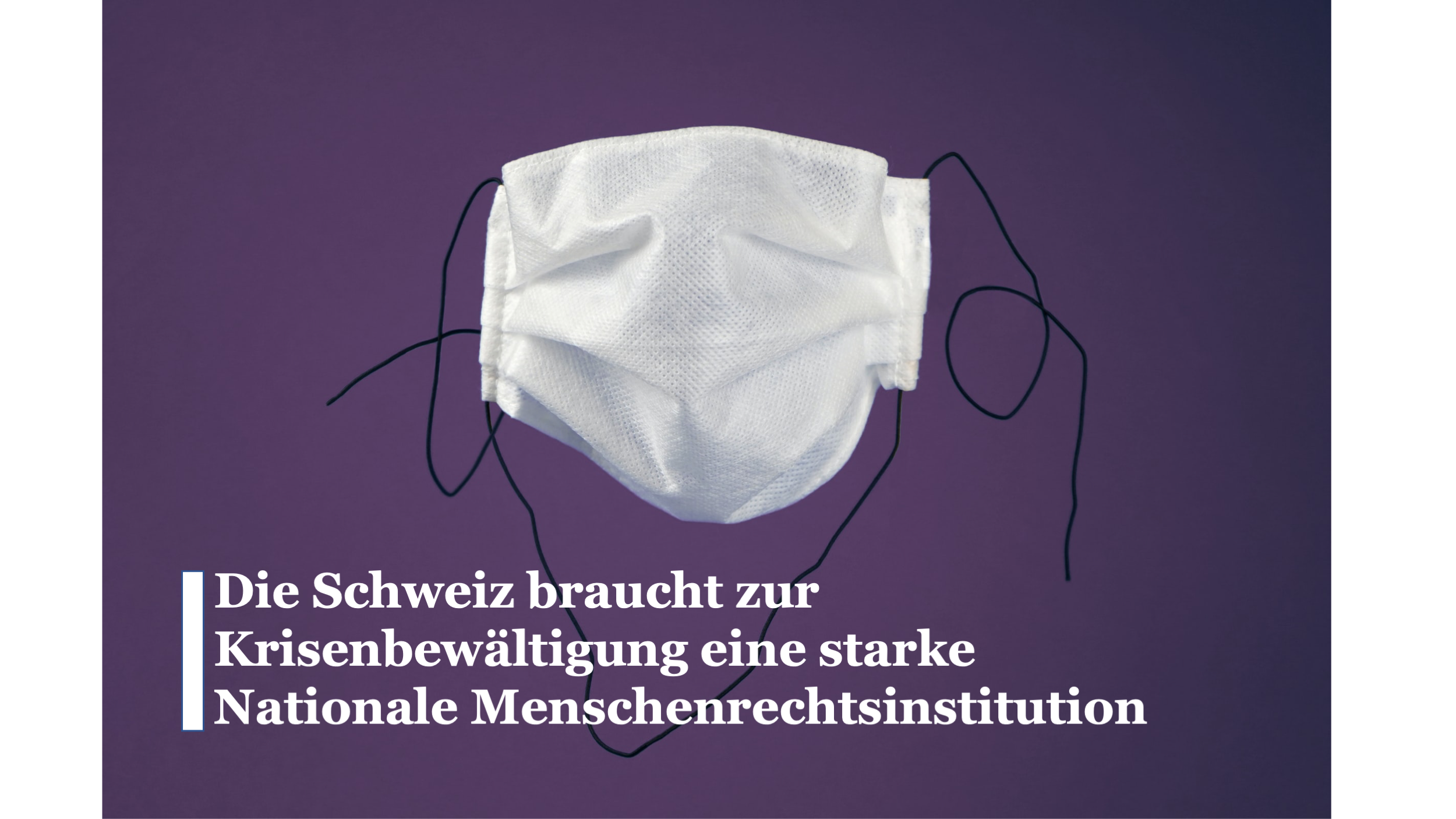 Die Coronapandemie zeigt: Grundrechte sind auch in der Schweiz nicht selbstverständlich und die staatlichen Schutzmassnahmen werfen komplexe Fragen auf. Welche Massnahmen sind verhältnismässig? Was, wenn sich Menschenrechte – etwa das Menschenrecht auf Gesundheit und die Bewegungs- oder Versammlungsfreiheit – gegenüberstehen? In zukünftigen Krisen kann eine Nationale Menschenrechtsinstitution (NMRI) in dieser Hinsicht eine hilfreiche Rolle spielen. Jetzt entscheidet das Parlament über eine Gesetzesvorlage – Knackpunkt ist der finanzielle Rahmen.