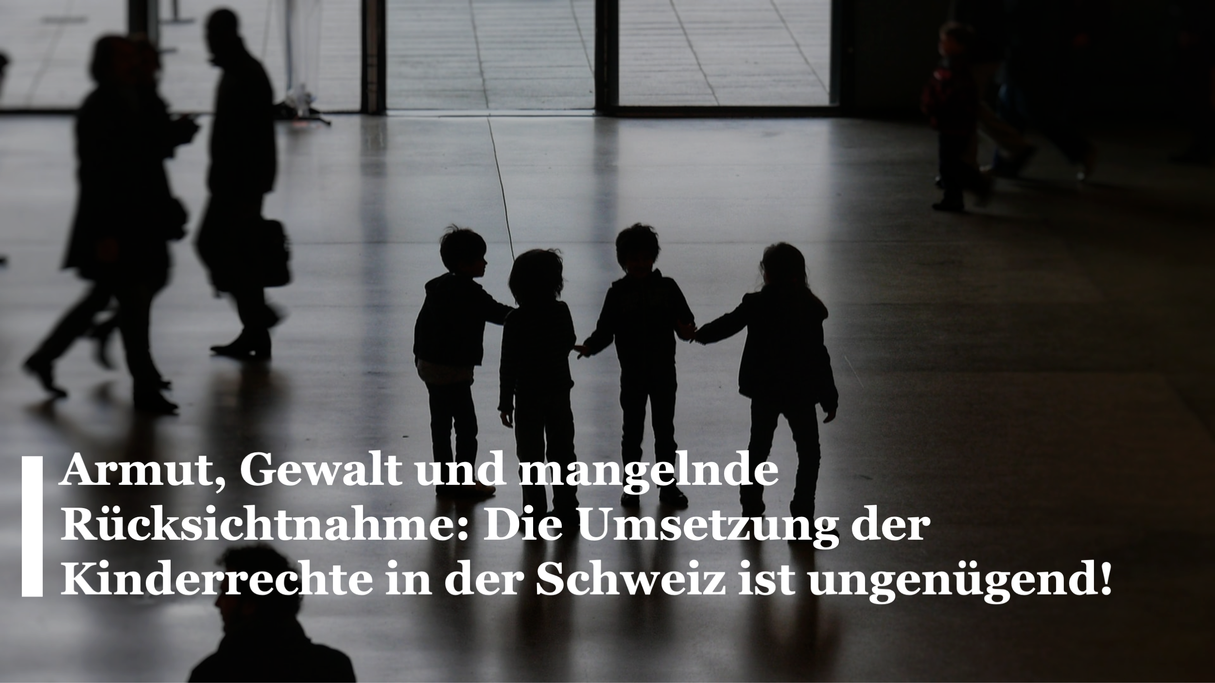 Das Netzwerk Kinderrechte Schweiz hat einen NGO-Bericht zur Umsetzung der UNO-Kinderrechtskonvention in der Schweiz verfasst. Erstmals hat es zudem die Sicht von Kindern und Jugendlichen anhand eines zusätzlichen «Kinder- und Jugendberichtes» im Berichtserstattungsverfahren integriert. Beide Dokumente werden diese Woche in Genf dem UNO-Kinderrechtsausschuss vorgestellt. Der NGO-Bericht macht deutlich: Bis die Kinderrechte in der Schweiz vollständig umgesetzt sind, ist es noch ein weiter Weg.