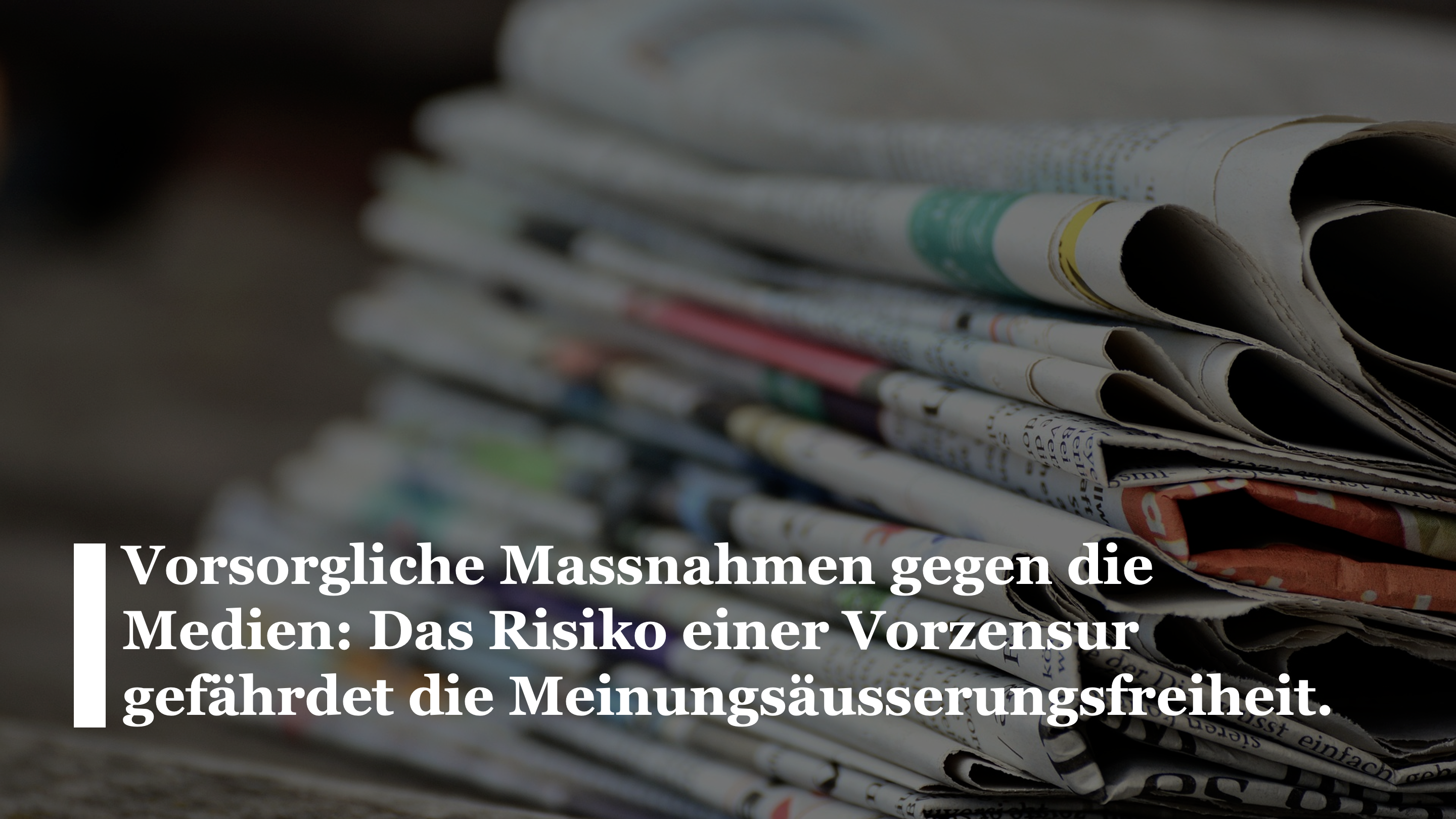 In Zukunft soll es für Zivilgerichte einfacher werden, den Medien mittels sogenannter superprovisorischer Verfügungen sofortige Veröffentlichungsverbote aufzuerlegen – so entschied der Ständerat. Der Grat zwischen dem sinnvollen Einsatz der vorsorglichen Massnahmen und einer Zensur ist jedoch schmal. Die von der kleinen Kammer gutgeheissene Gesetzesänderung wurde zudem nie einer eingehenden Analyse unterzogen. Nun liegt es am Nationalrat, den vorschnellen Beschluss zu korrigieren.