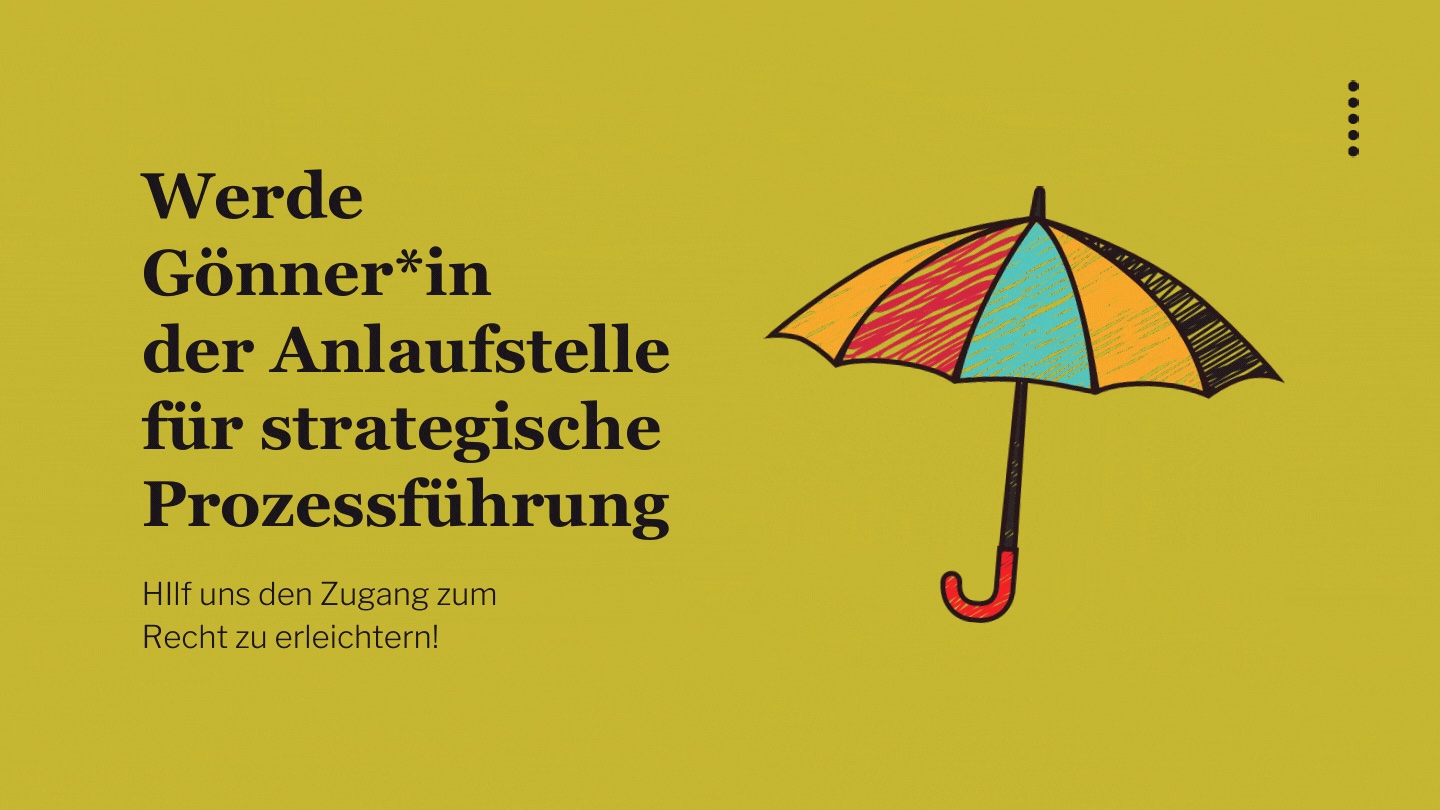 Strategische Prozessführung ist ein effektives Instrument zur Durchsetzung von Menschenrechten, das sich in der Schweiz aber noch nicht etabliert hat. Die Anlaufstelle für strategische Prozessführung will dies ändern – unterstützen Sie uns dabei!
