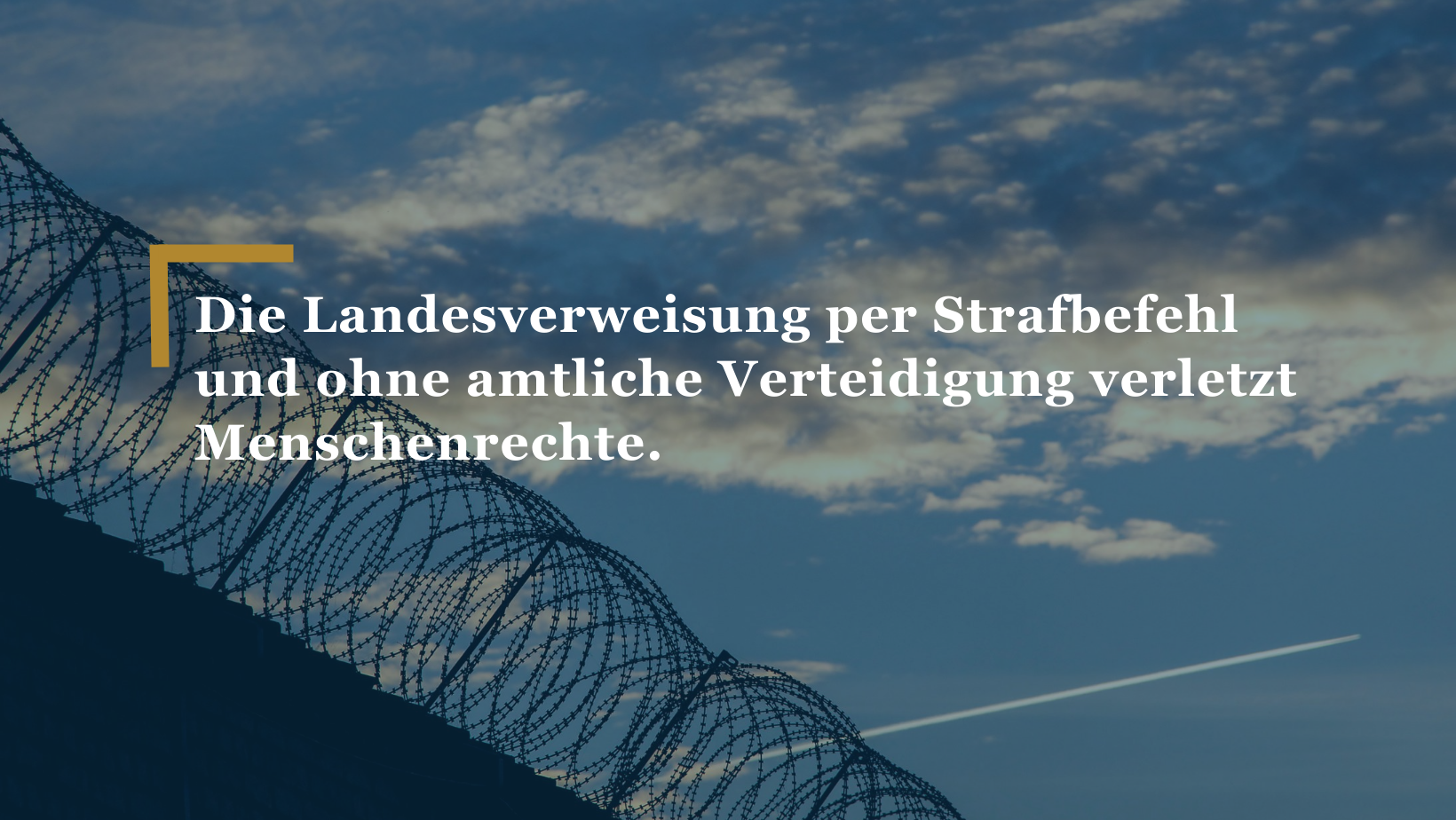 Das Parlament verhandelt aktuell eine Motion, welche die Landesverweisung in leichten aber eindeutigen Fällen per Strafbefehl und ohne amtliche Verteidigung zulassen will. Dies würde den Anspruch auf ein faires Verfahren verletzen. Während der Nationalrat das Geschäft vollumfänglich gutheisst, lehnt der Ständerat die problematischen Punkte wegen rechtsstaatlichen Bedenken ab.