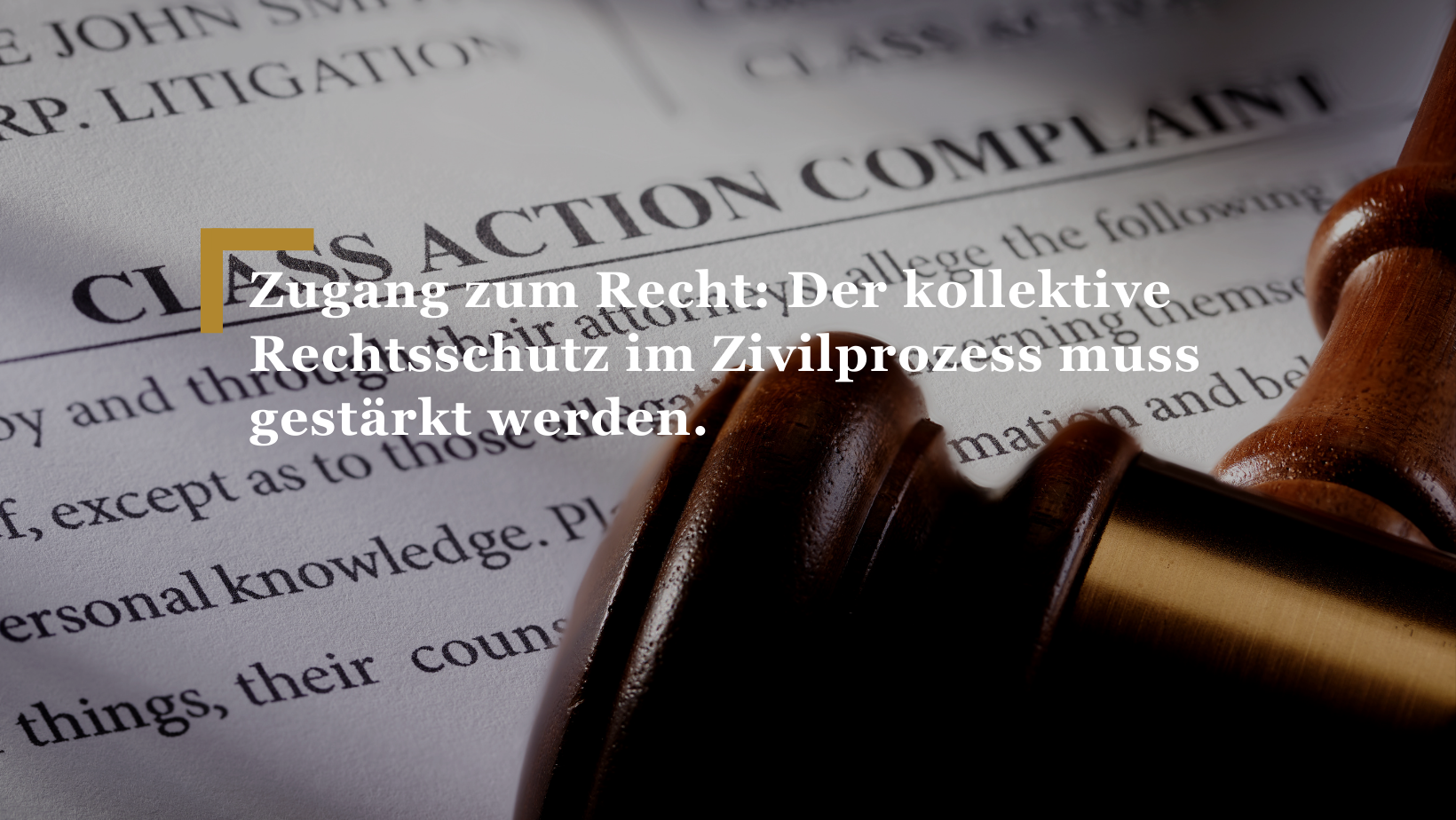 Bei Massen- und Streuschäden ist es Betroffenen unter geltendem Recht oftmals faktisch nicht möglich, ihre Rechte gerichtlich durchzusetzen. Ende 2021 hat der Bundesrat deshalb einen Entwurf zur Anpassung der Schweizerischen Zivilprozessordnung (ZPO) veröffentlicht, der Neuerungen im Bereich des kollektiven Rechtsschutzes vorsieht.