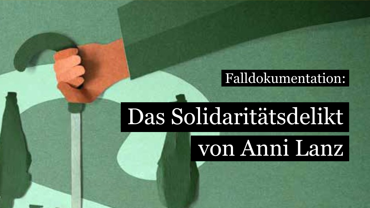Die langjährige Flüchtlingshelferin Anni Lanz wurde im Alter von 74 Jahren vom Bundesgericht verurteilt, weil sie einem Geflüchteten aus Afghanistan in einer Notsituation geholfen hatte. Die Schweizer Behörden quittierten sie mit einem Strafbefehl und stempelten die Menschenrechtsverteidigerin als Schlepperin ab. Lanz wollte diese Kriminalisierung ihrer Solidarität nicht hinnehmen und ergriff den Rechtsweg.