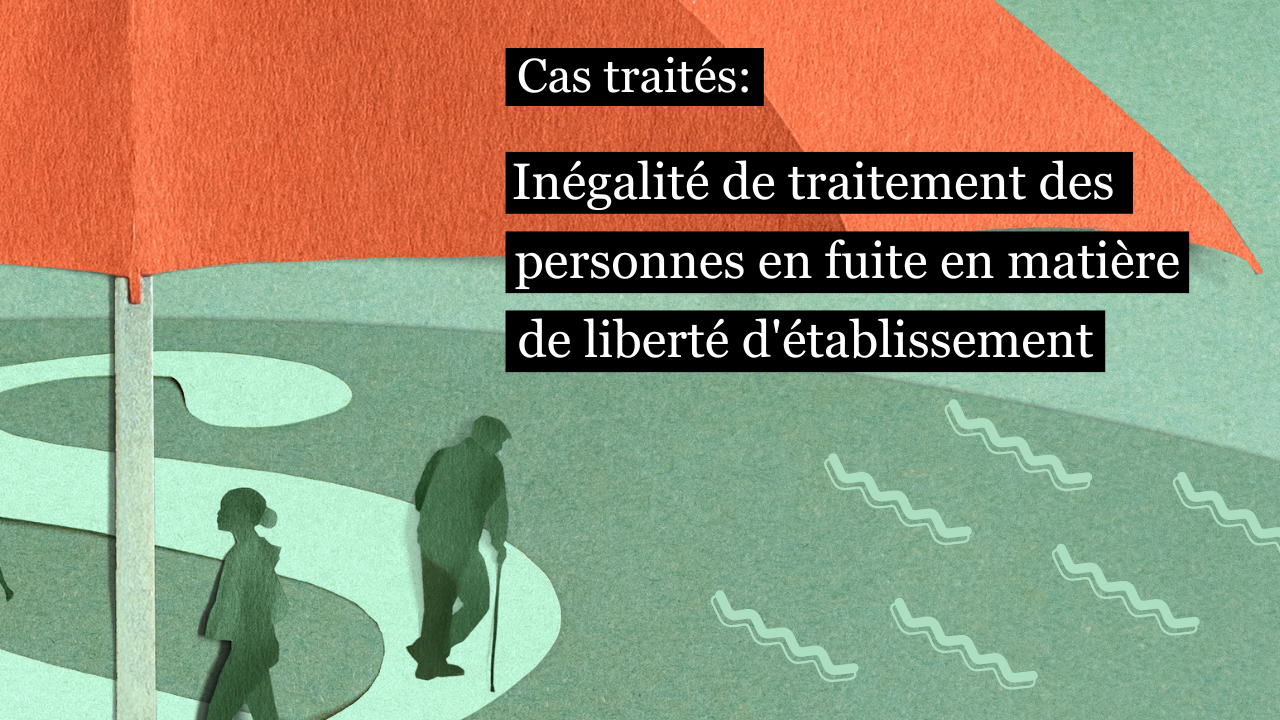 Actuellement, les conditions pour changer de canton sont plus strictes pour les personnes réfugiées qui ont obtenu l'asile que pour celles qui ont été admises à titre provisoire. Cette inégalité de traitement est contraire au droit des réfugié·e·x·s; un litige stratégique doit y mettre fin.
