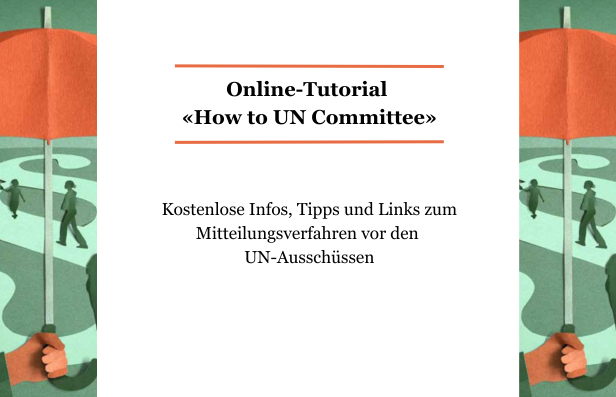 Unser neues Online-Tutorial «How to UN Committee» bietet eine praktische Anleitung, wie eine Verletzung der Menschenrechte vor einem UN-Ausschuss geltend gemacht werden kann. Zudem werden Kriterien für den Entscheid aufgezeigt, ob ein Fall vor den EGMR oder ein UN-Gremium gebracht werden soll.