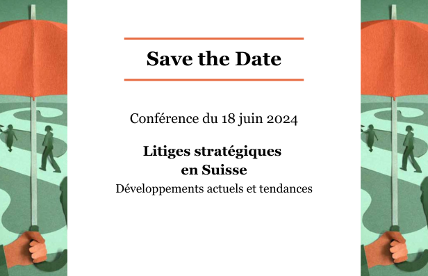 humanrights.ch organise le mardi 18 juin 2024 la conf&eacute;rence &laquo;Litiges strat&eacute;giques en Suisse - d&eacute;veloppements actuels et tendances&raquo;. Un premier bilan sera tir&eacute; apr&egrave;s trois ans de fonctionnement du Point de contact pour les litiges strat&eacute;giques.