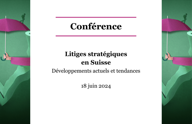 humanrights.ch organise le mardi 18 juin 2024 la conférence «Litiges stratégiques en Suisse - développements actuels et tendances». Vous trouverez ici toutes les informations sur la conférence.