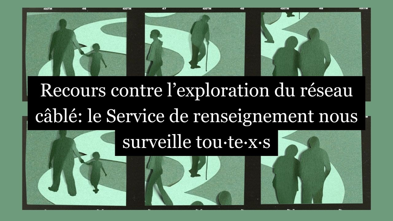 L’exploration du réseau câblé est une composante essentielle de la surveillance de masse injustifiée et non fondée sur des soupçons exercée par le Service de renseignement de la Confédération (SRC). Grâce à l’exploration du réseau câblé, le trafic de données entre la Suisse et le reste du monde peut être appréhendé et surveillé de manière globale. En 2017, la Société numérique a déposé un recours contre la nouvelle loi sur le renseignement (LRens) autorisant l’exploration du réseau câblé en Suisse.