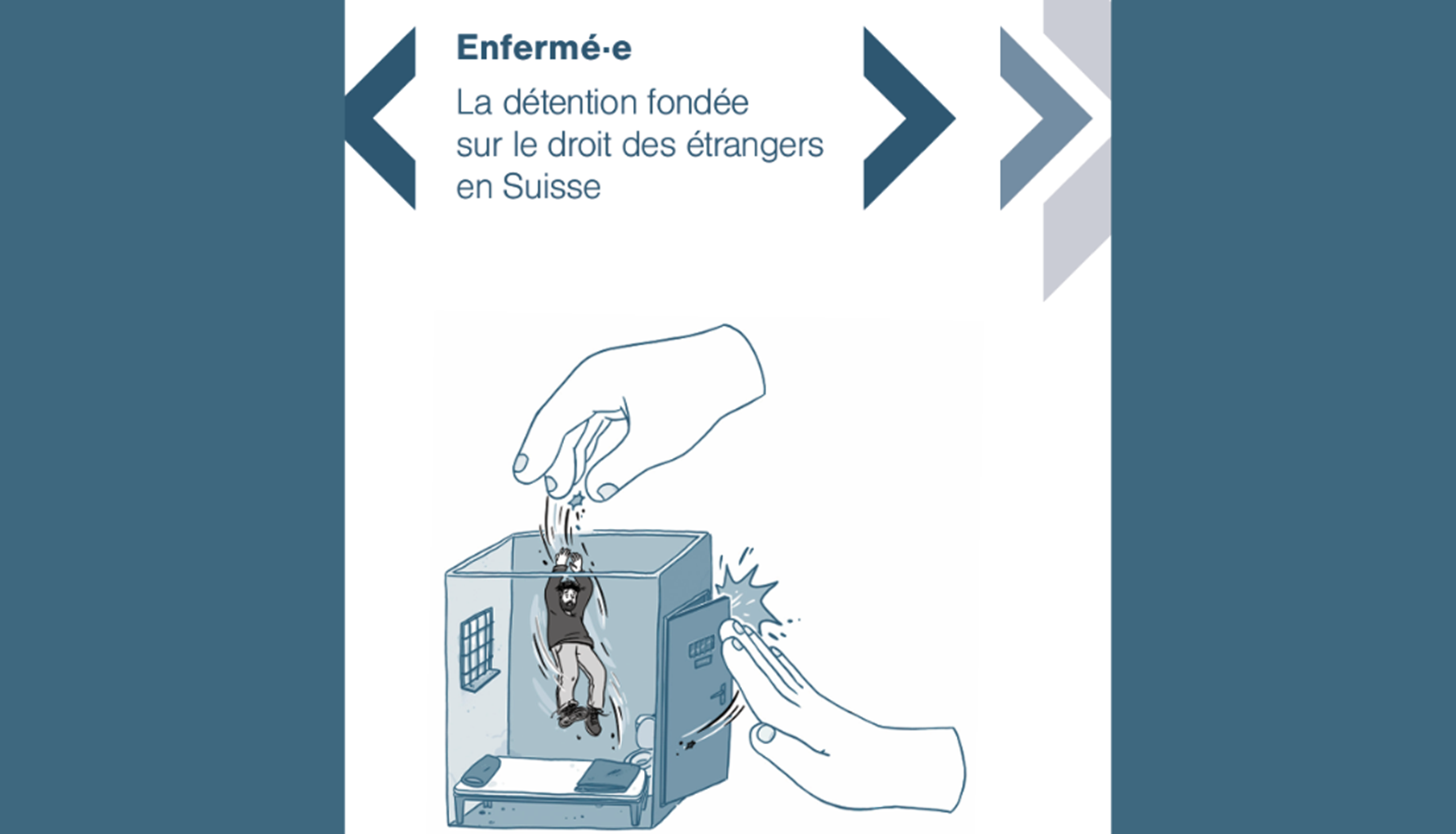 Chaque année, environ 3 000 personnes sont placées en détention administrative pour une durée pouvant aller jusqu'à un an et demi, non pas en raison d'un délit, mais uniquement en raison de leur statut migratoire. La détention en vertu du droit des étrangers est une mesure de contrainte de droit administratif visant à garantir le départ des personnes en situation irrégulière. Elle constitue une atteinte profonde au droit fondamental à la liberté personnelle garanti par la Constitution.