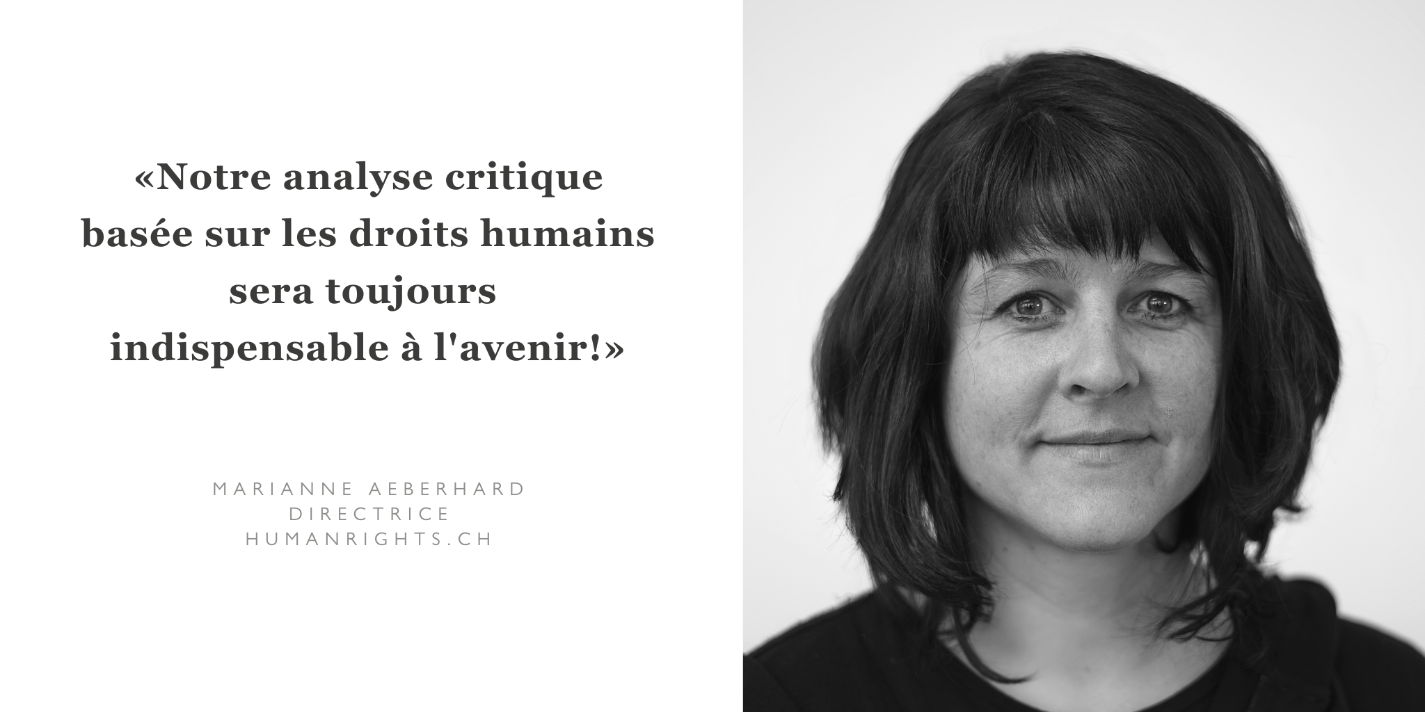 En cette journée internationale des droits humains, nous aimerions vous parler de notre situation en tant qu’organisation de défense des droits humains. Dès la fin de l'année 2022, humanrights.ch sera confrontée à une réduction drastique de ses ressources, correspondant environ à un sixième de son budget total. Dans le même temps, l'organisation doit se repositionner et redéfinir son identité. La raison: la mise en place en 2023 de l’institution nationale des droits humains.